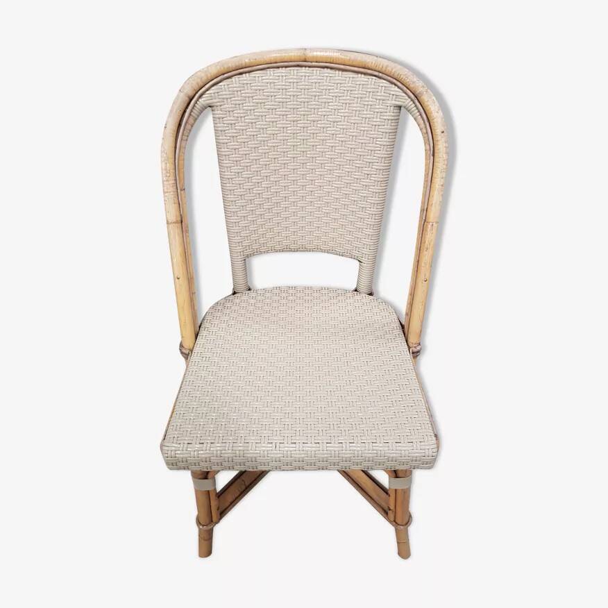 Set of two gray bistro chairs