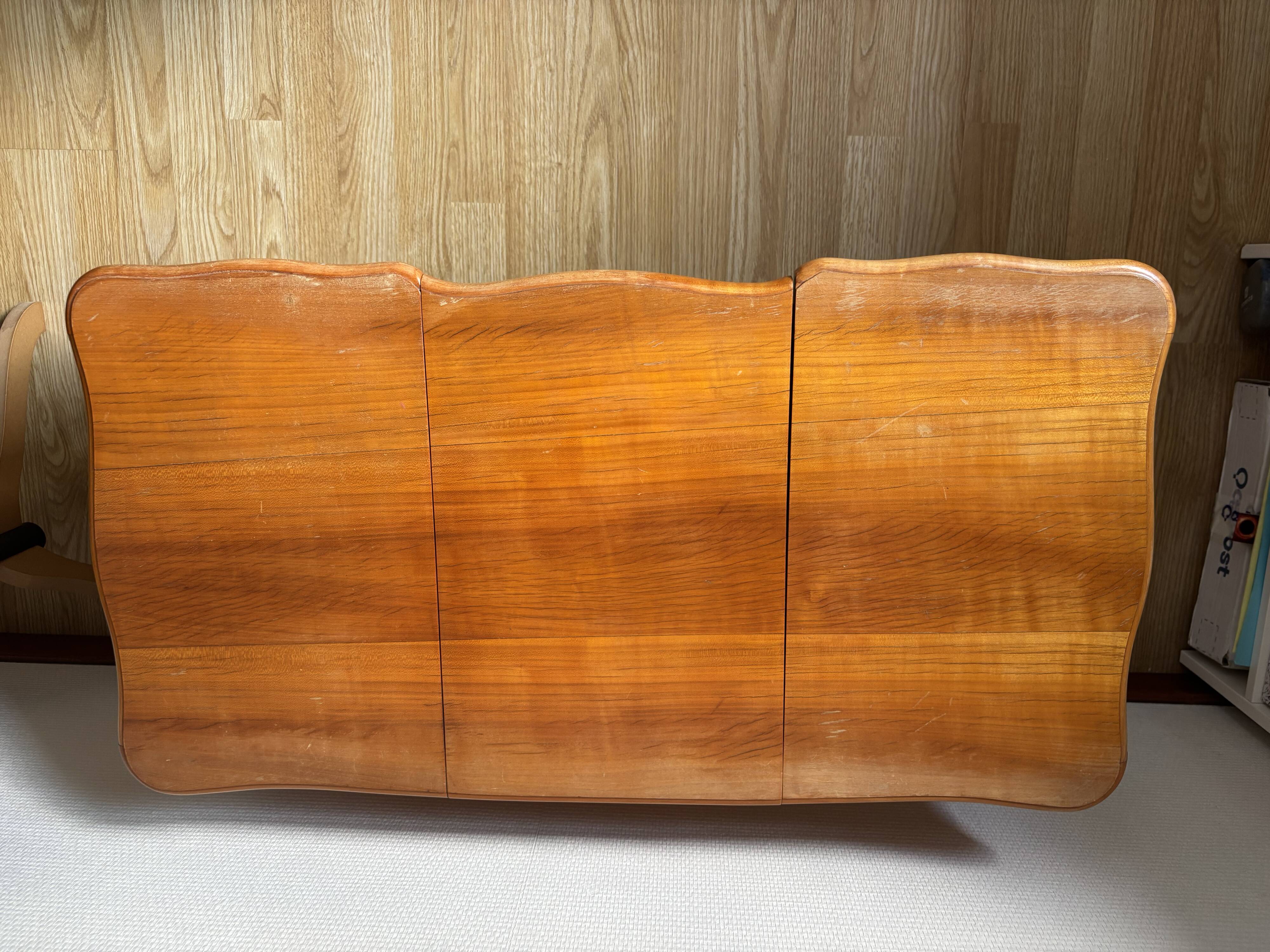 Coiffeuse basse en bois des années 60-70