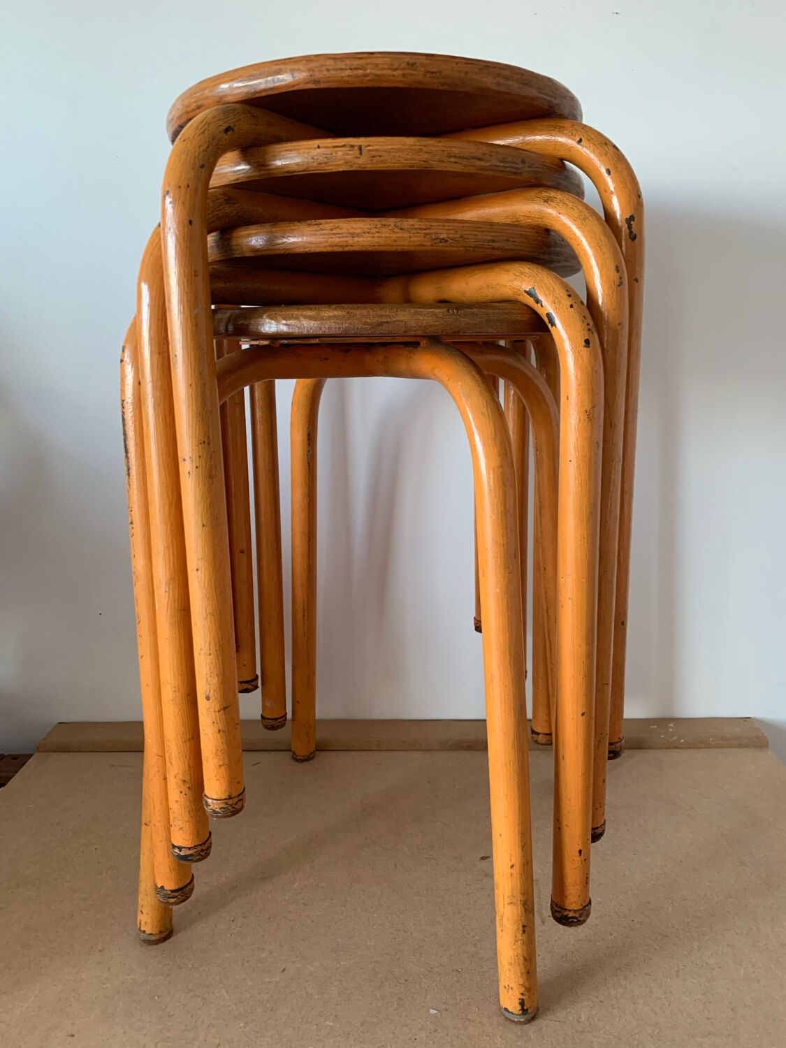 Set of 4 workshop stools