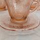 Art Deco pink glass coffee service from the 1930s.