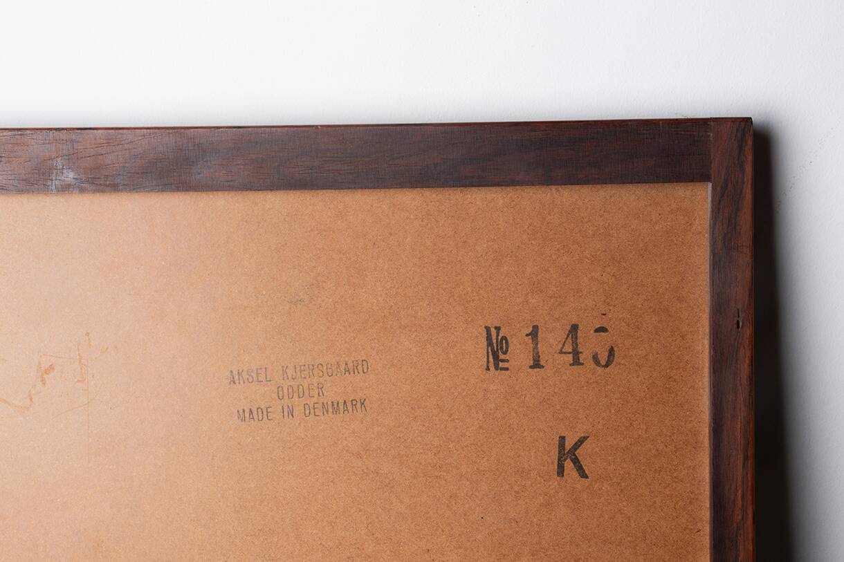 Danish Grand Mirror in rosewood by Aksel Kjesgaard for Odder 1960.