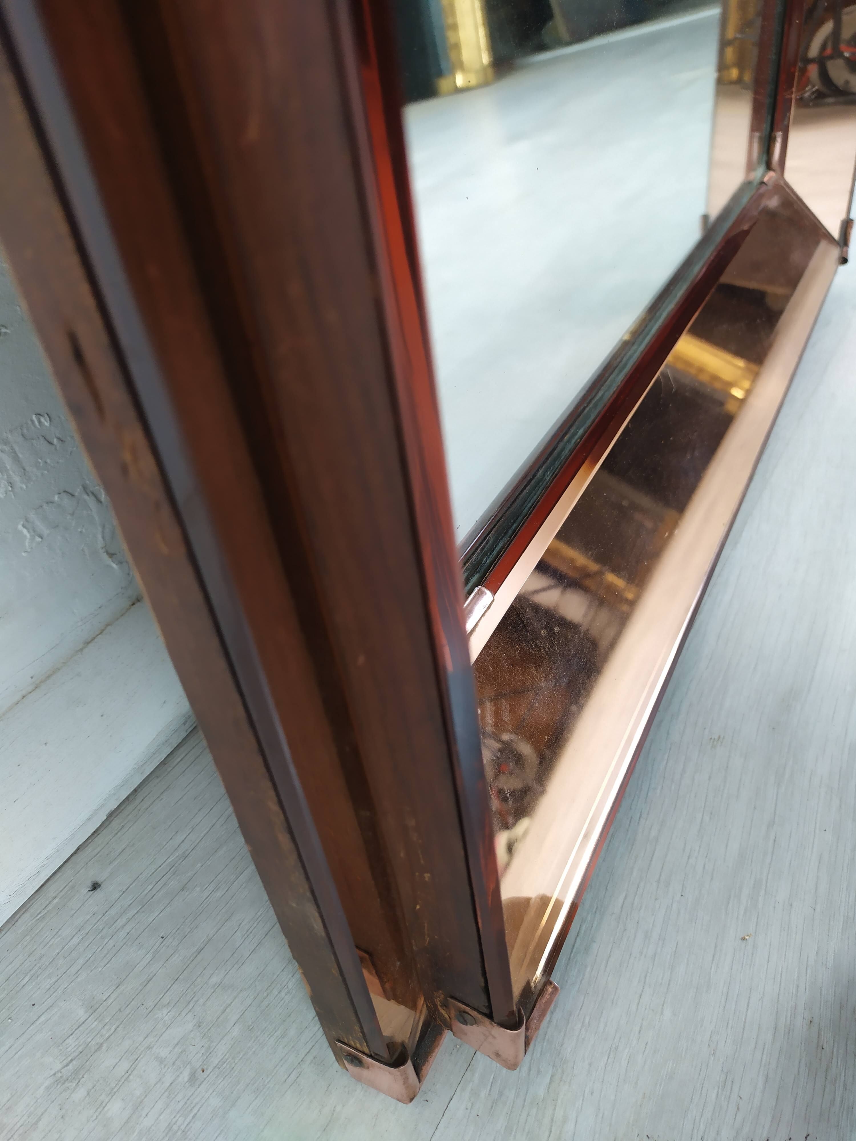 Pink art deco mirror