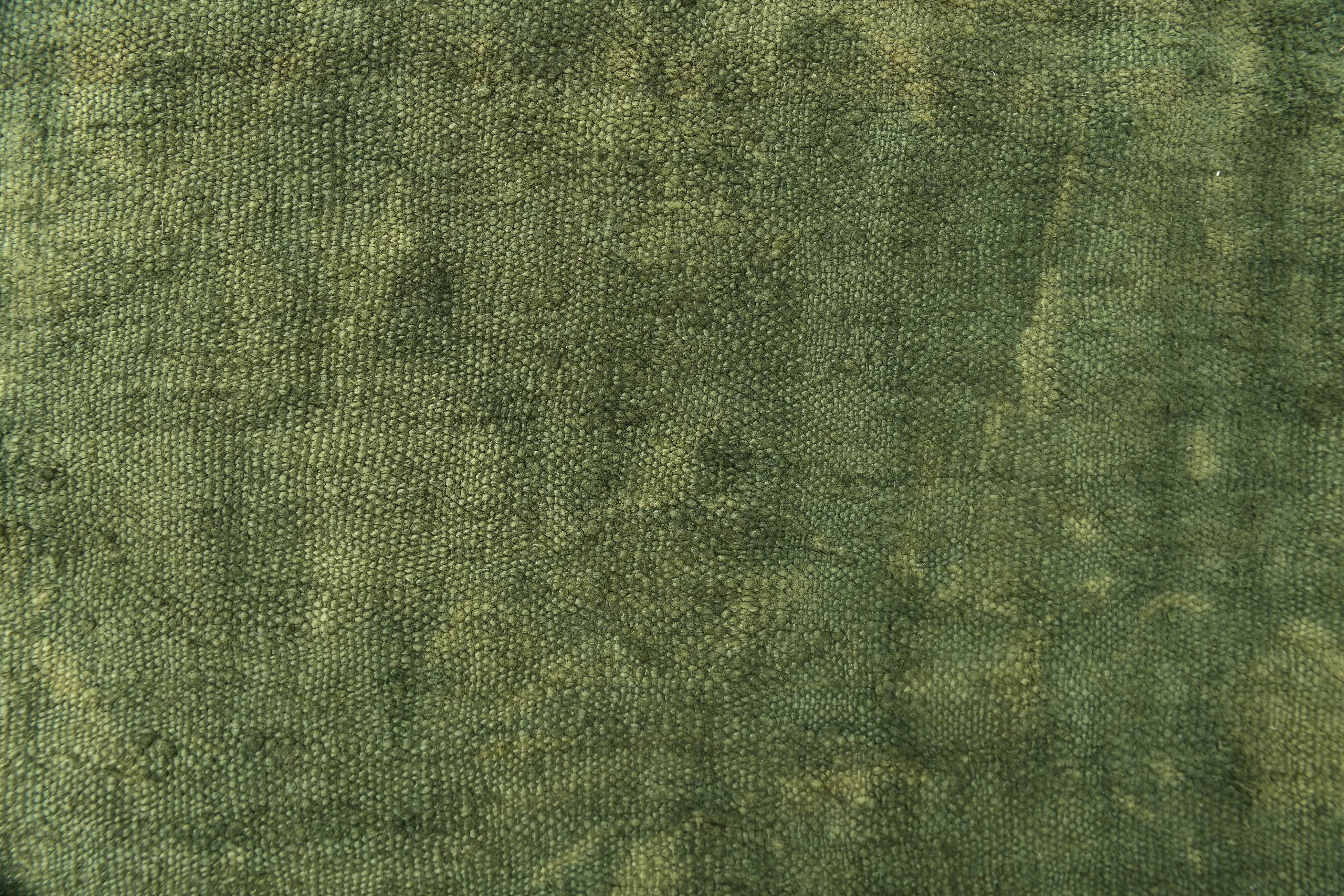 Tapis uni vert kaki esprit naturel bohème, 169x224 cm