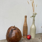 Exotic brutalist coconut ice bucket 1960