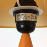 Lamp Olivier Villatte orange wood, 80s