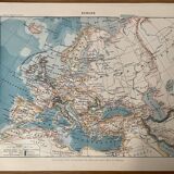 Old map of geological Europe from 1897