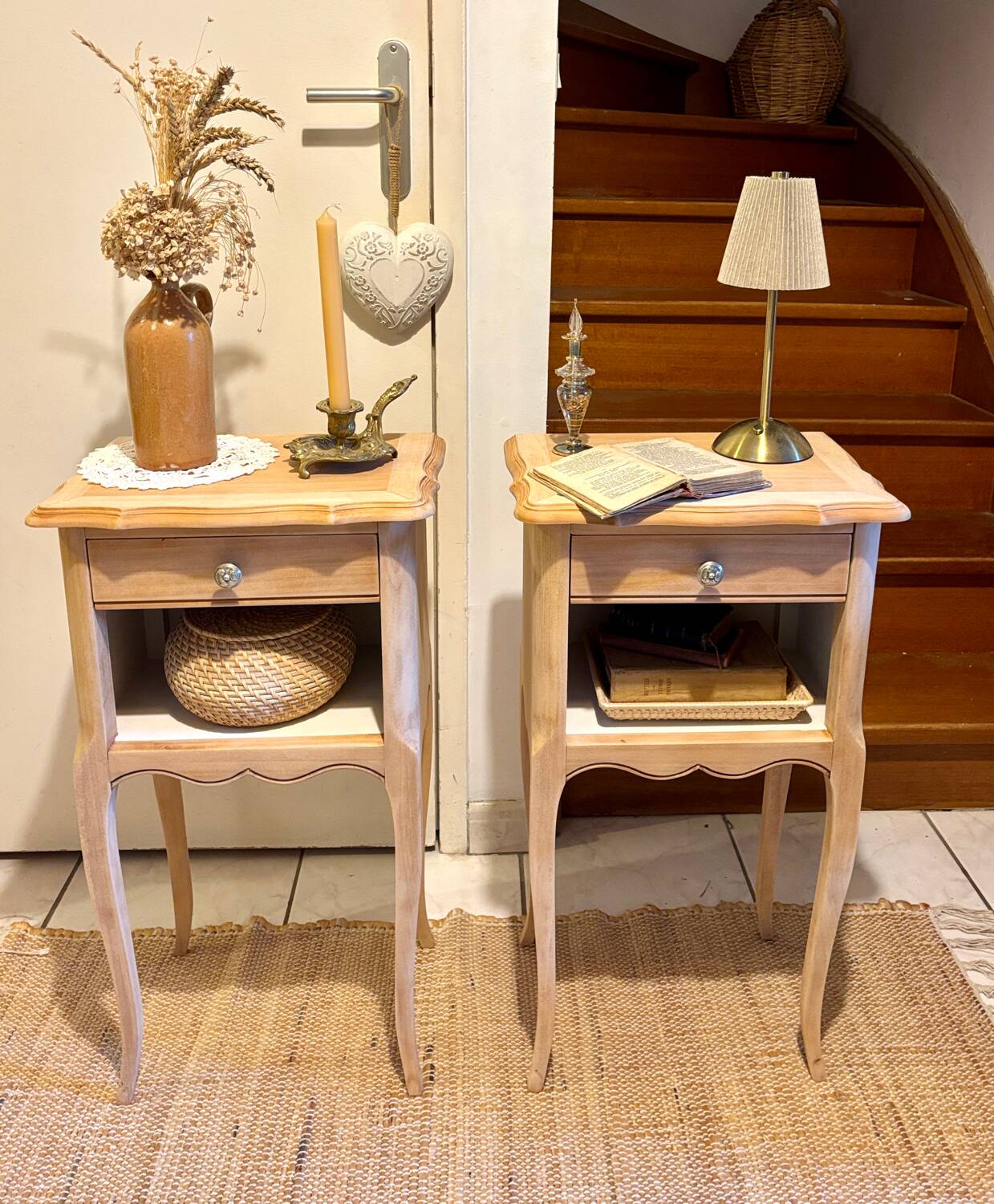 Wooden bedside table