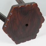 Rustic Spanish stool in solid wood – Handcrafted – 20th century