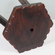Rustic Spanish handcrafted stool in solid wood, 20th century