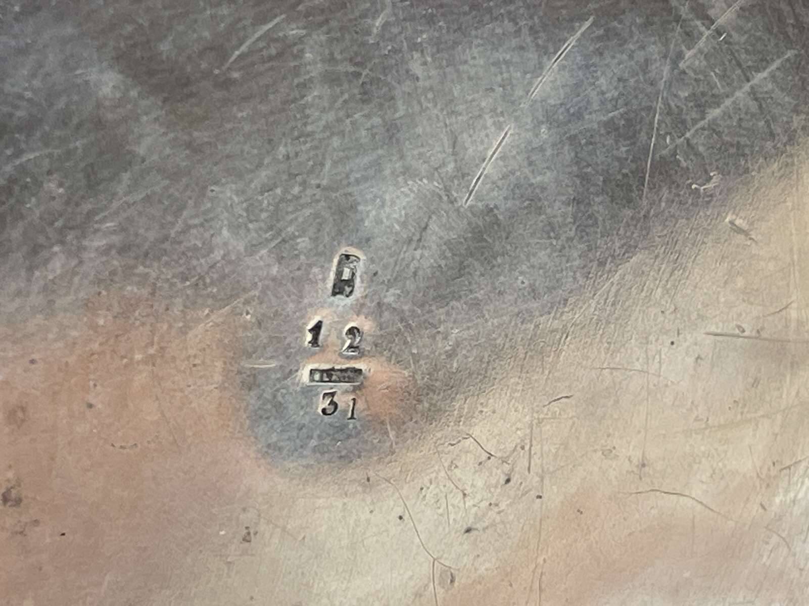 Napoleon III chocolate pot, late 19th century, in silver-plated metal