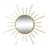 Mirror shape Sun brass of the 1970s 43x43cm