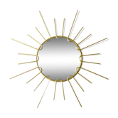 Mirror shape Sun brass of the 1970s 43x43cm