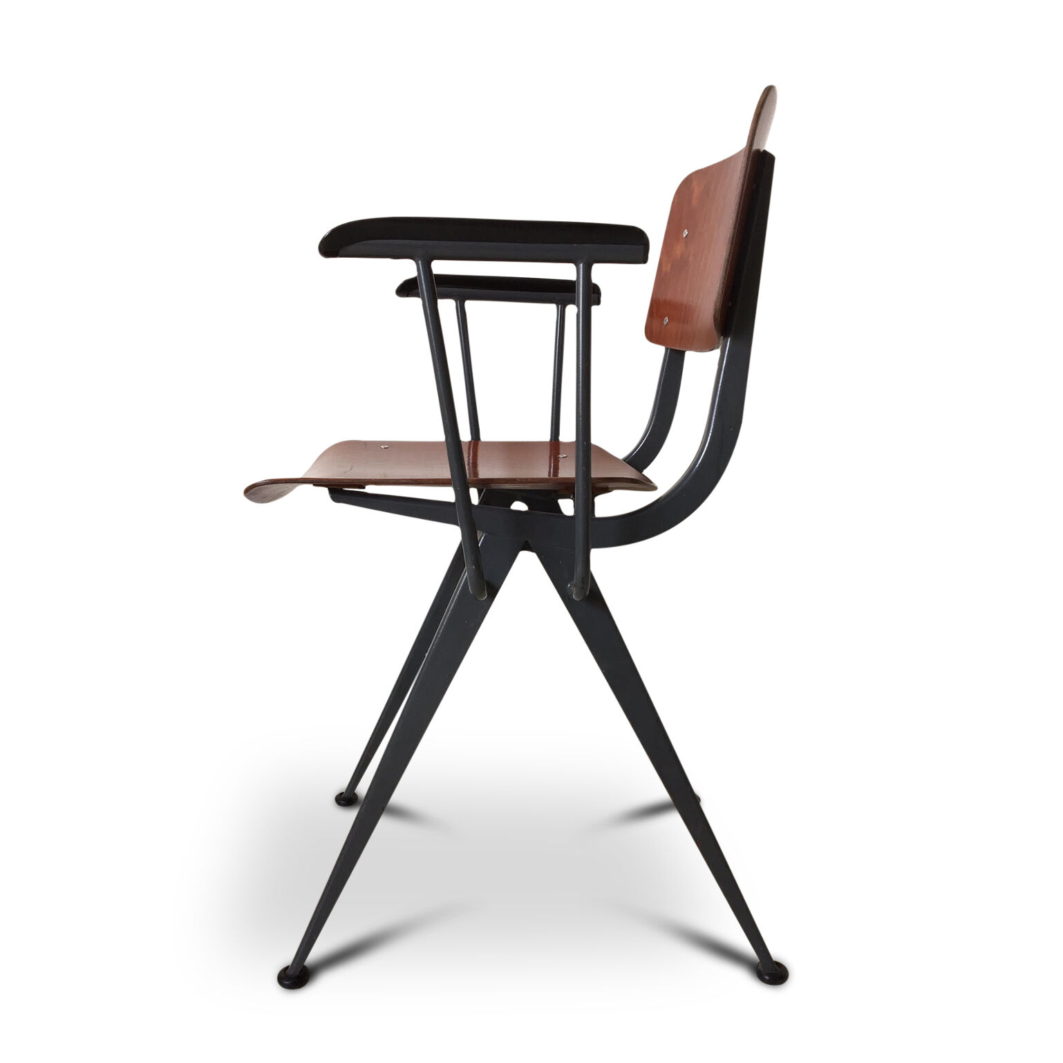 Midcentury inspired industrial armchair