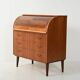 Scandinavian teak secrétaire with sliding tambour