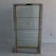 Vitrine vintage métal chromé et doré par Renato Zevi