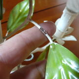 Lustre métal bouquet de fleurs bleues années 70