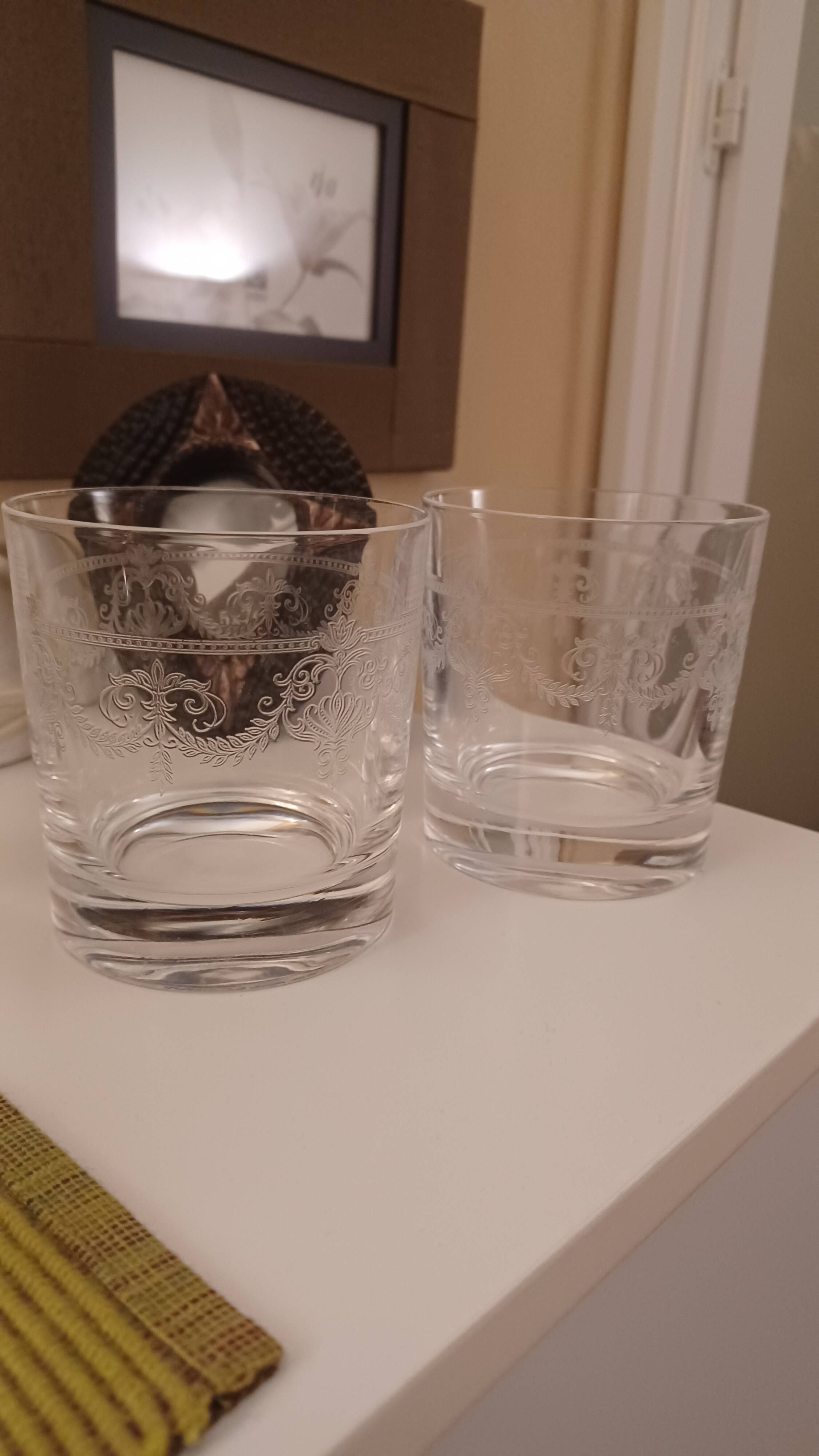 Engraved Crystal Whiskey Glasses