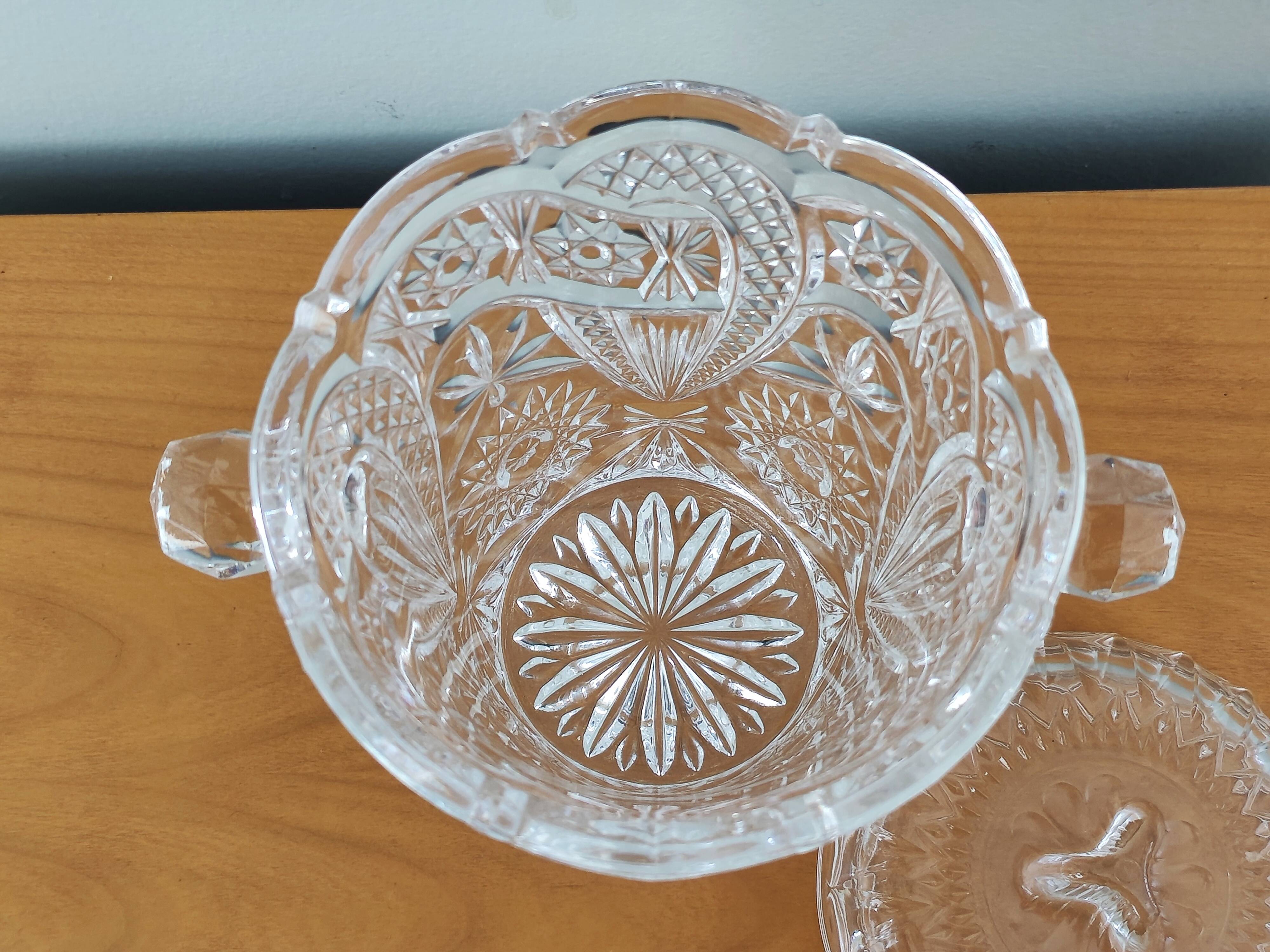 Cut glass ice bucket