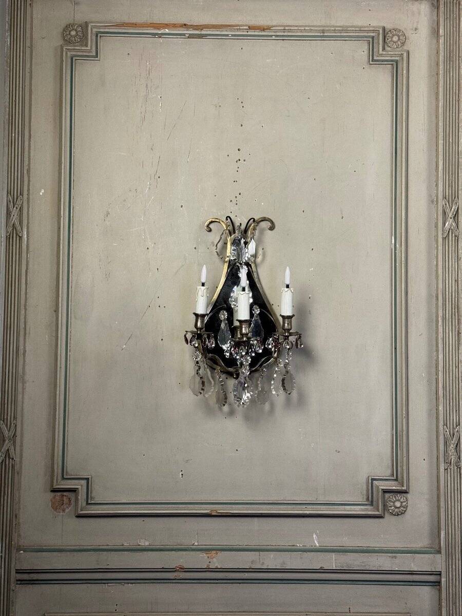 Pair of Lyre Shaped Wall Lights