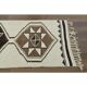 1970s Vintage Turkish Hand-Knotted Wool Cotton Beige Runner Rug 81x388