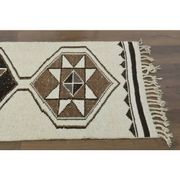 1970s Vintage Turkish Hand-Knotted Wool Cotton Beige Runner Rug 81x388