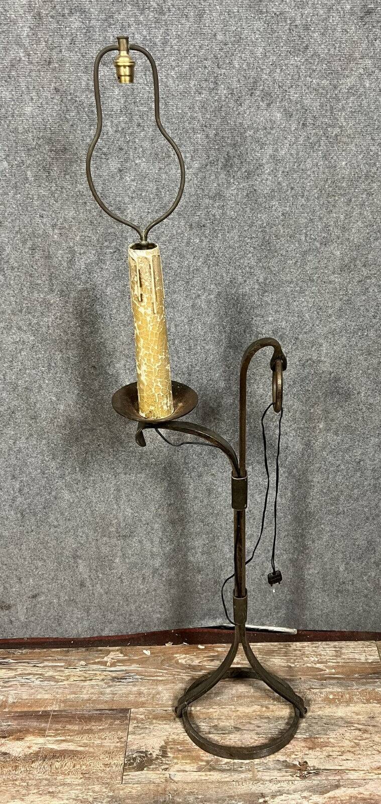 Jean-Pierre Ryckaert: wrought iron floor lamp in the shape of a torchiere circa 1950