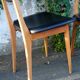 Four chairs in skaï, Scandinavian style, 60s