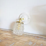 Carved glass wall lamp