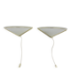 Set of Vintage Glass Wall Lamps with Gold Holder, 1970s