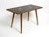 Beautiful long Mid Century walnut wood coffee table with a mosaic surface