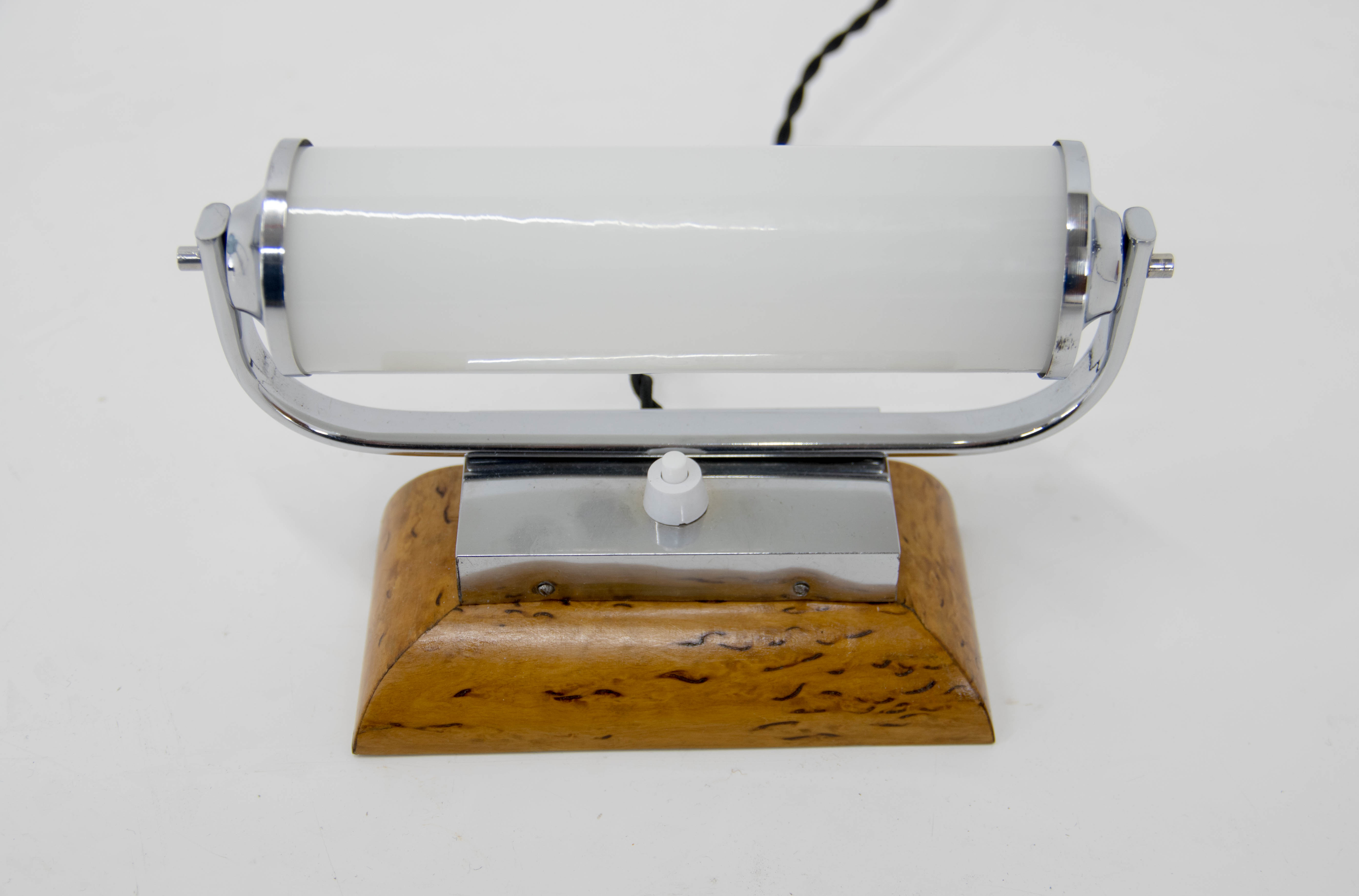 Bauhaus tubular table lamp, 1930s, restored