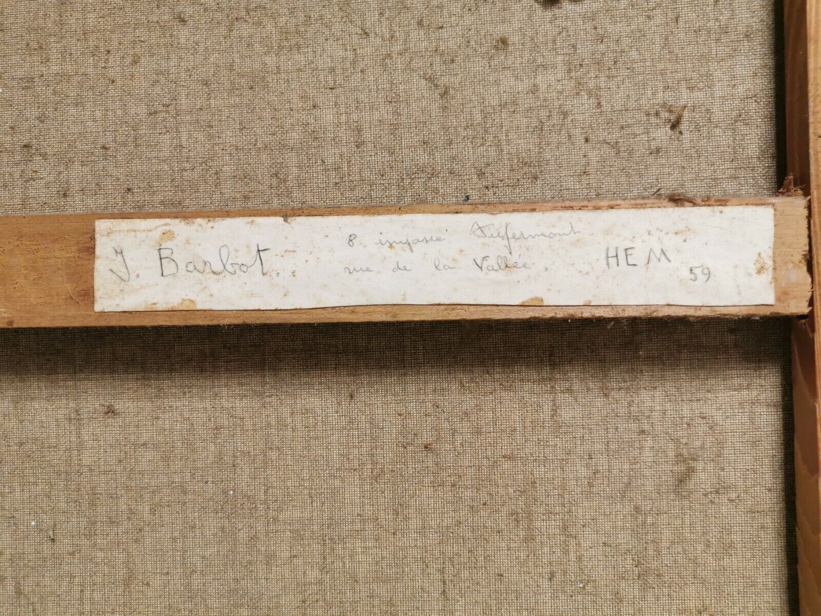 Table , oil signed jacques barbot ( hem )