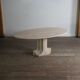 Table à manger ovale ‘Argo’ en travertin par Carlo Scarpa pour Simon Gavina, années 1970