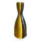Vintage Vallauris two-tone black and yellow earthenware vase