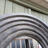 Wooden bull's-eye mirror