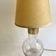 Glass lamp, brass, 2 M fabric cable, 50s lampshade
