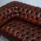 Small Victorian leather Chesterfield sofa