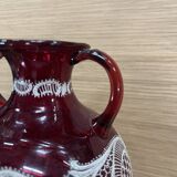Small red blown vase