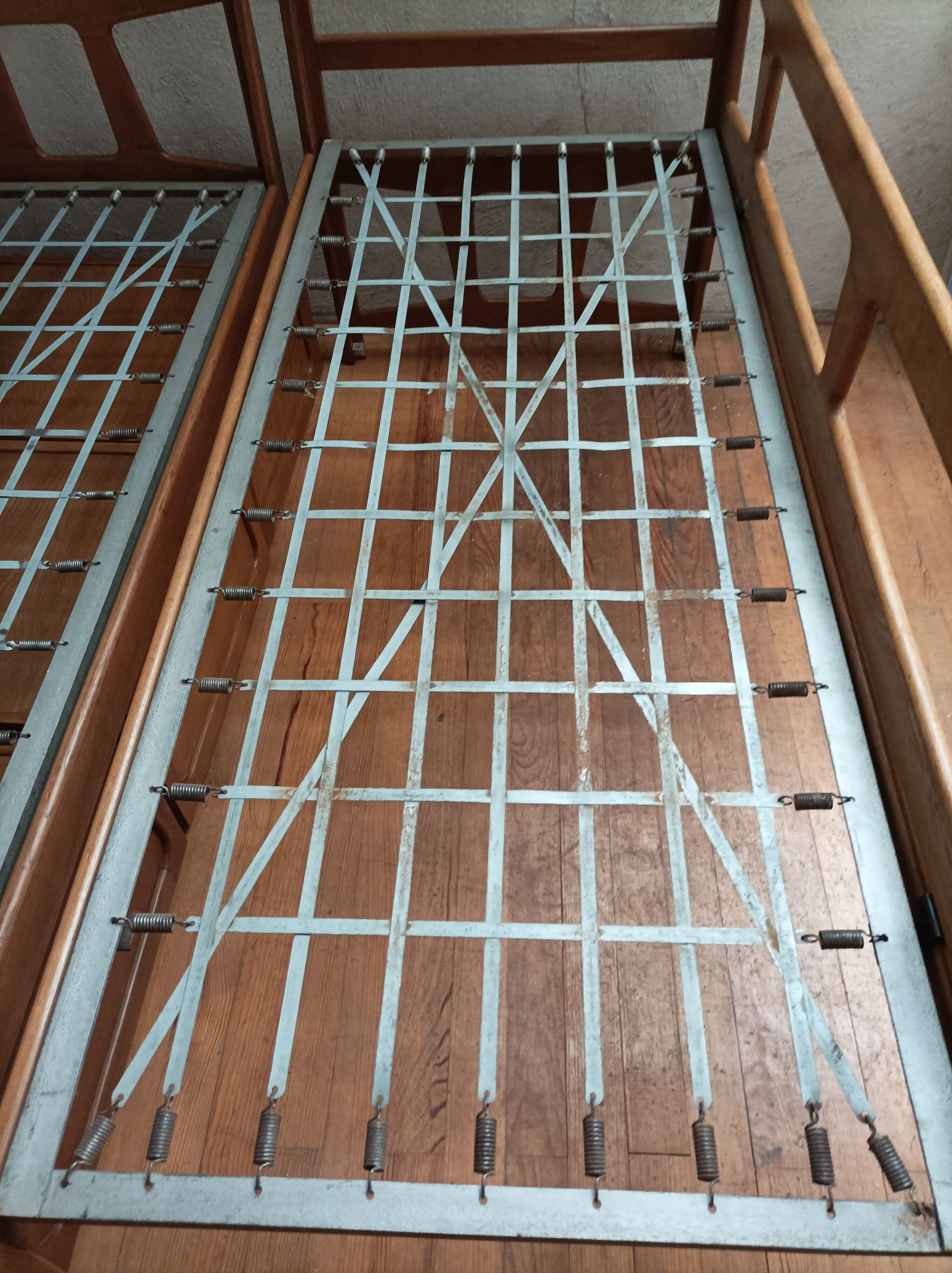 Stackable twin beds with storage chests