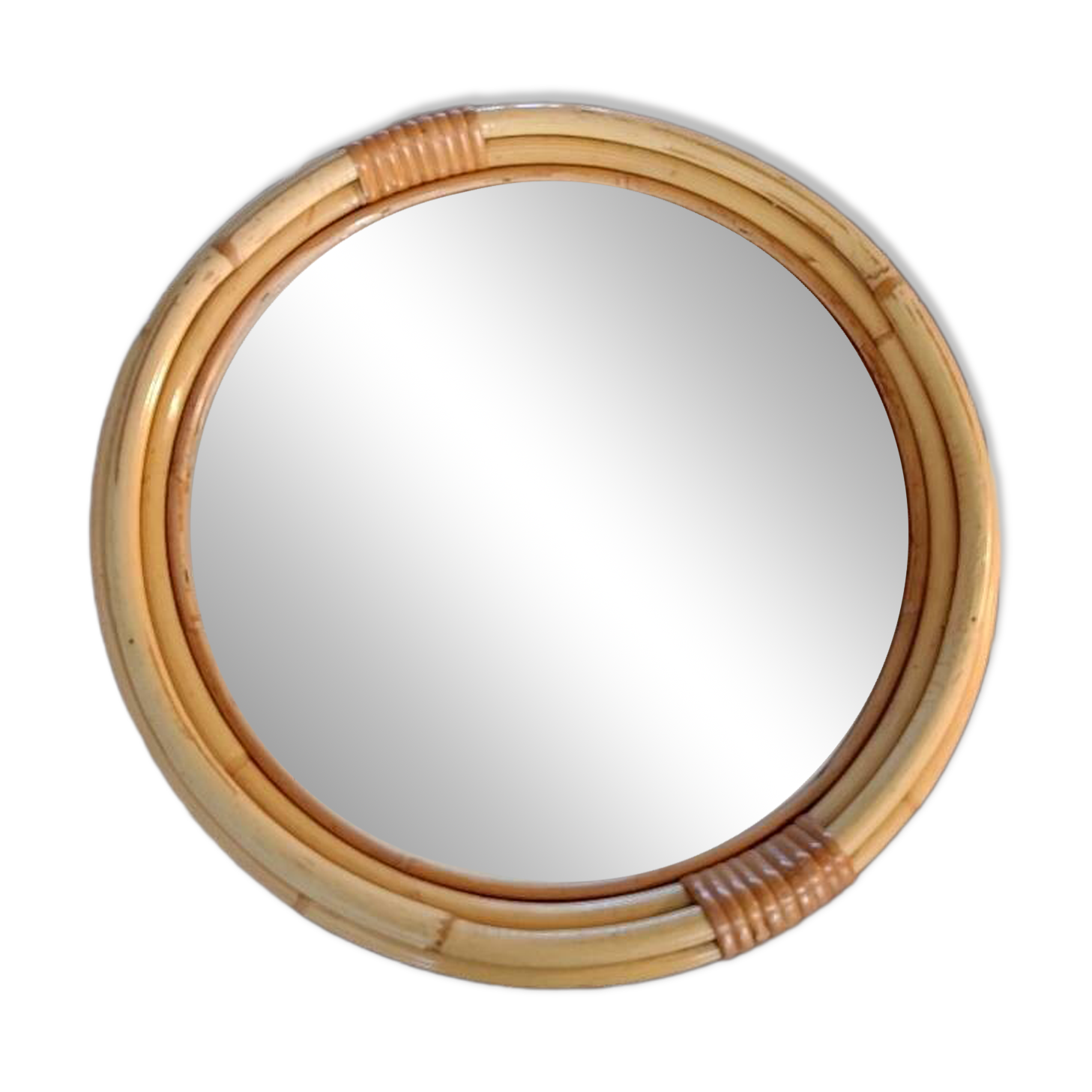 Rattan mirror