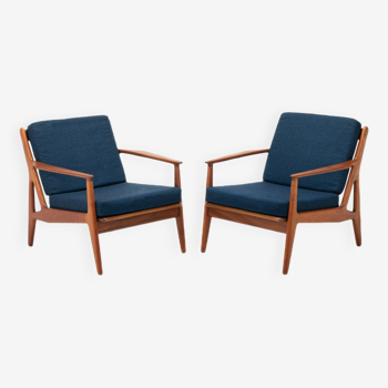 Pair of Model 6 Easy chairs by Arne Vodder for Vamo Mobelfabrik, Denmark 1960s