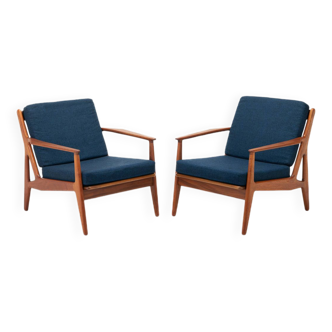 Pair of Model 6 Easy chairs by Arne Vodder for Vamo Mobelfabrik, Denmark 1960s