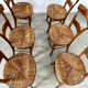 Lot de 6 chaises de ferme rustique début XX eme en bois / bistrot