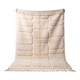 Handmade traditional Berber rug white 2/3 m