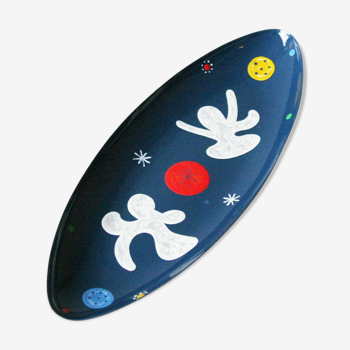 Décor biomorphic enamel tray