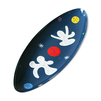 Décor biomorphic enamel tray