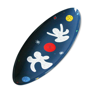 Décor biomorphic enamel tray