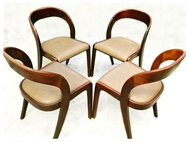 Set of 4 vintage 1960 gondola chairs