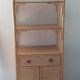 Shelf of the 70s in rattan and wicker wood