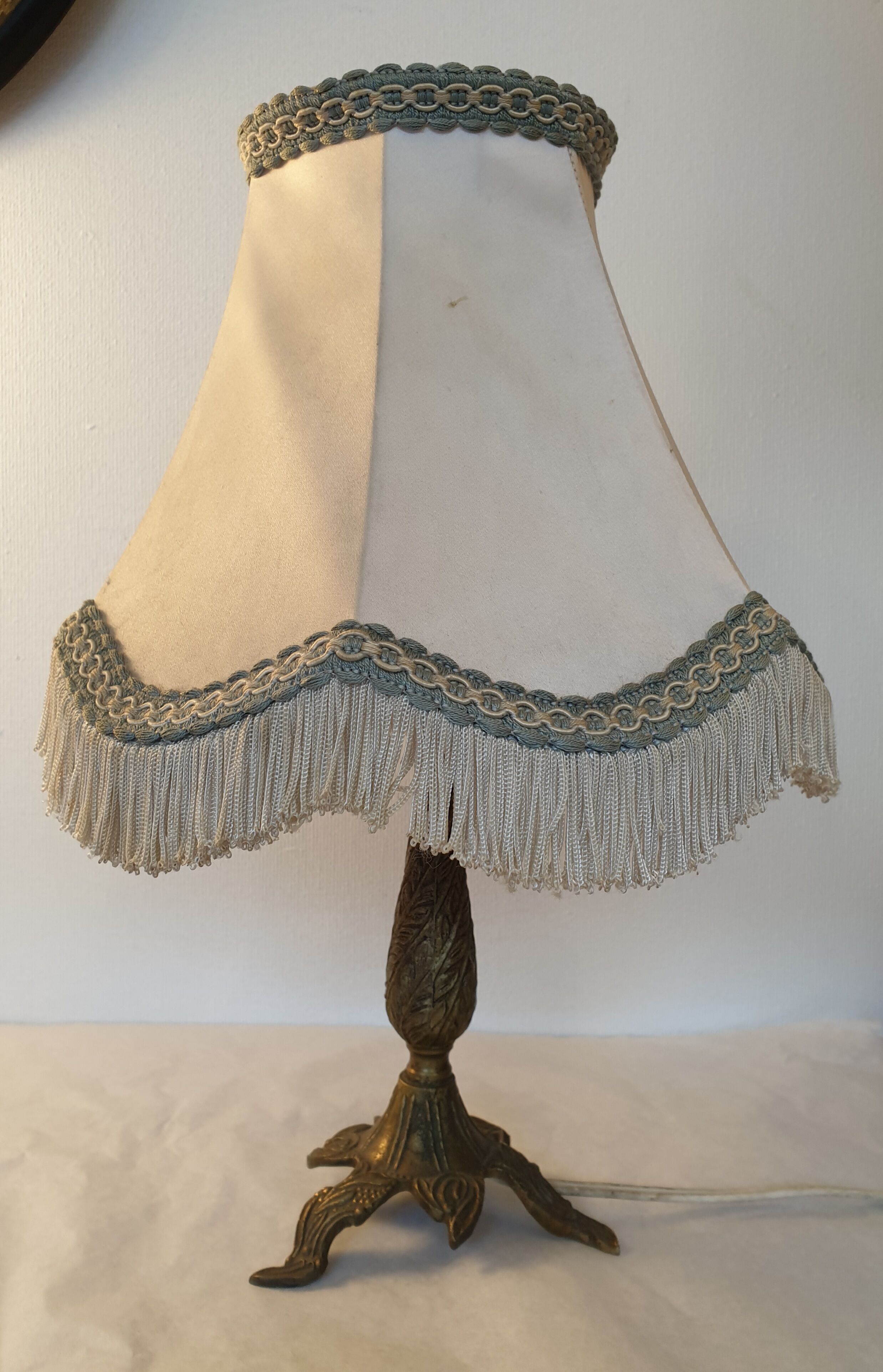 Old gilded bronze lamp